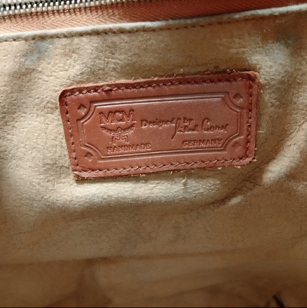 MCM BackPack Bag  Vicetos Monogram Brown PVC 1431R - Picture 7 of 9
